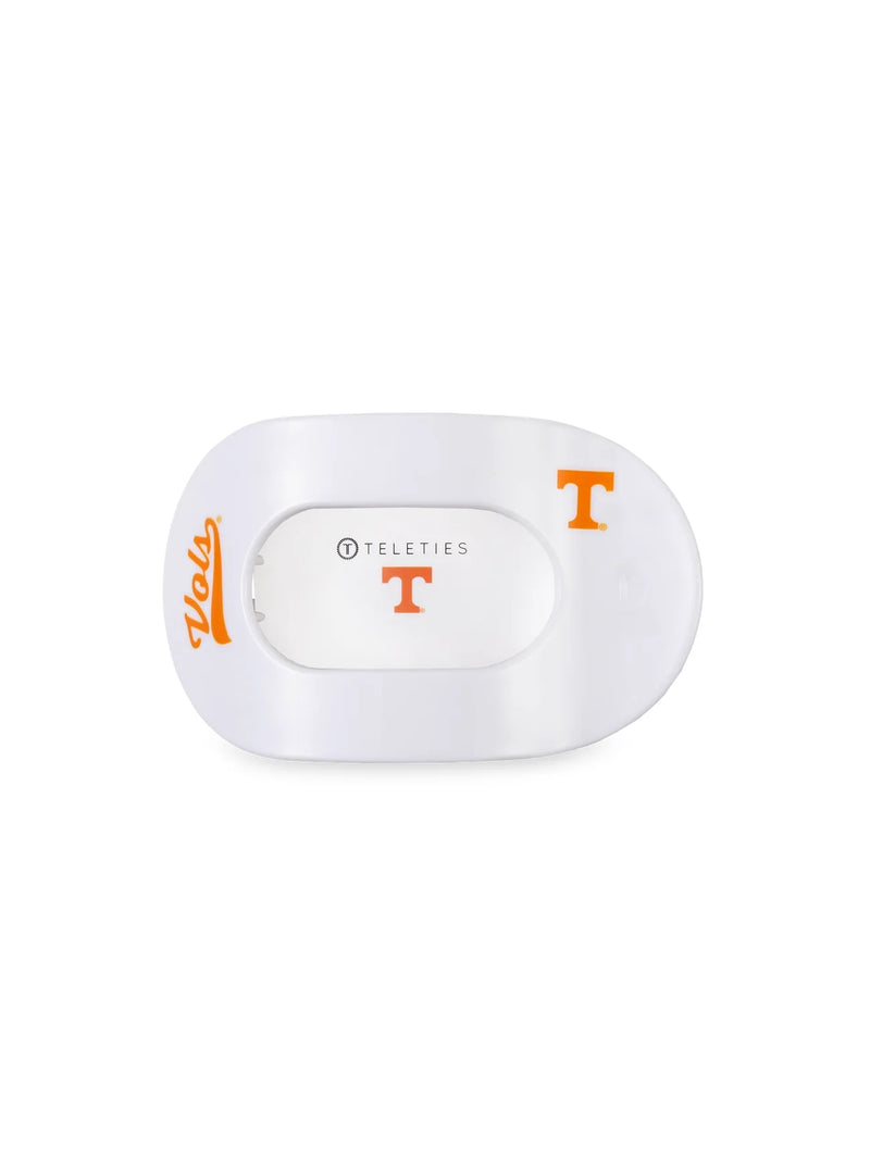 TELETIES University of Tennessee Go Vols Medium Flat Round Hair Clip White Orange