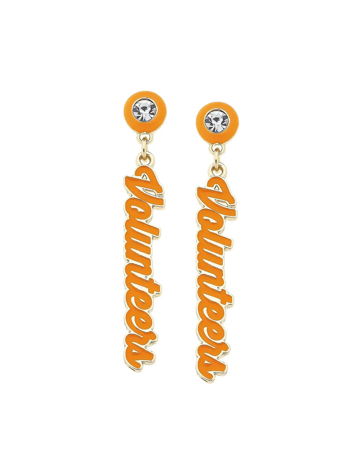 Tennessee Vols Gold & Orange Autograph Enamel Earrings
