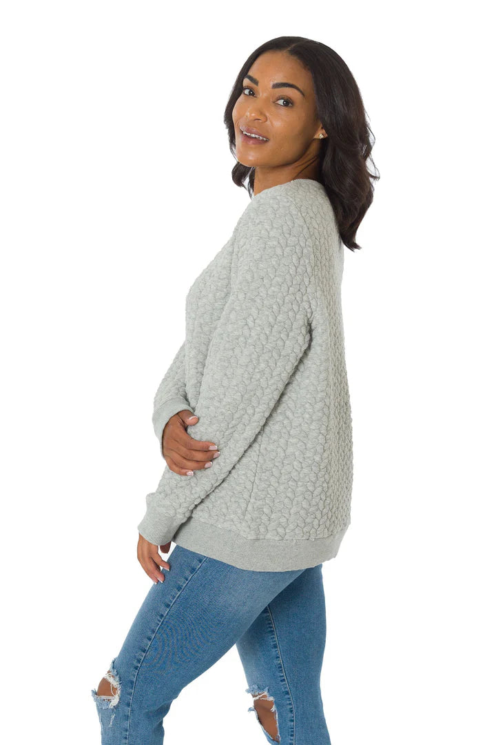 Tennessee Volunteers Grey Quilted Crewneck Sweatshirt TN Vols Game Day