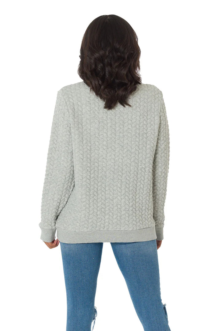 Tennessee Volunteers Grey Quilted Crewneck Sweatshirt TN Vols Game Day