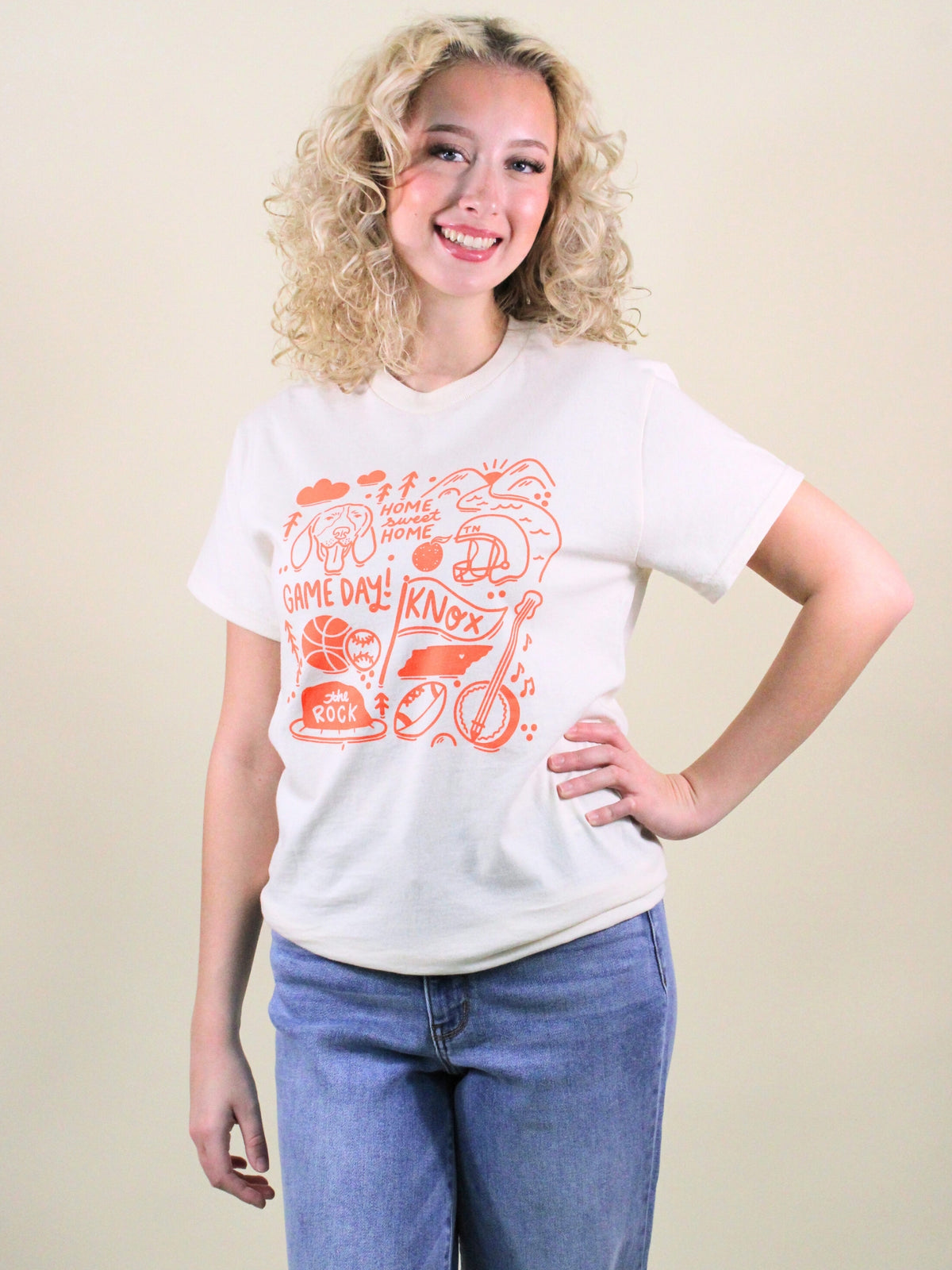 paris woodhull tennessee vols sports ball graphic tee
