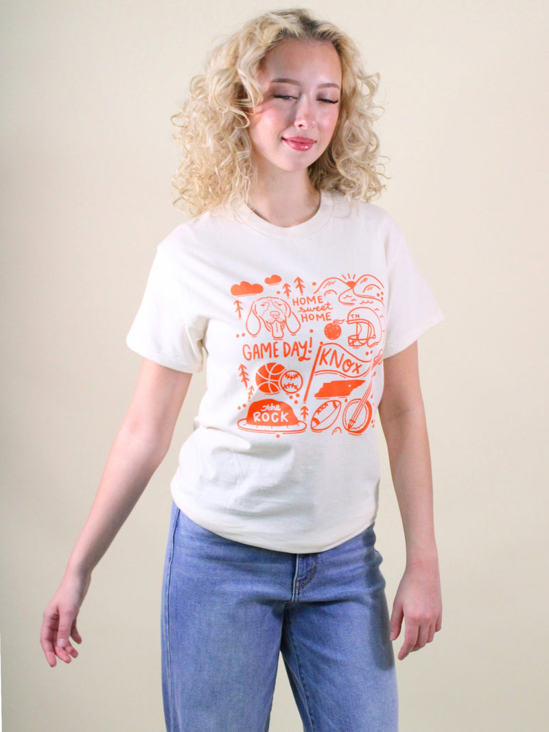 paris woodhull tennessee vols sports ball graphic tee
