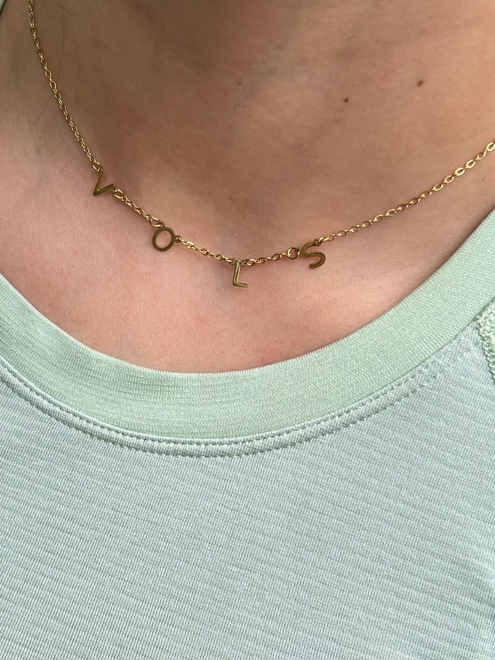 tennessee volunteers game day vols charm necklace in gold