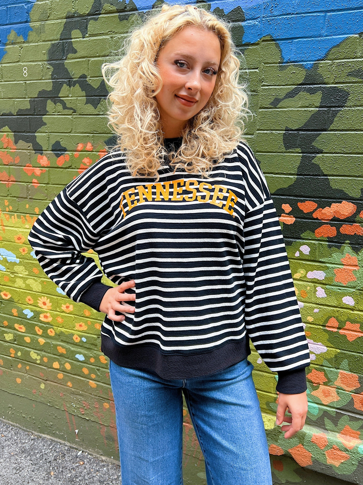 TN Yard Line Waffle Knit Crew