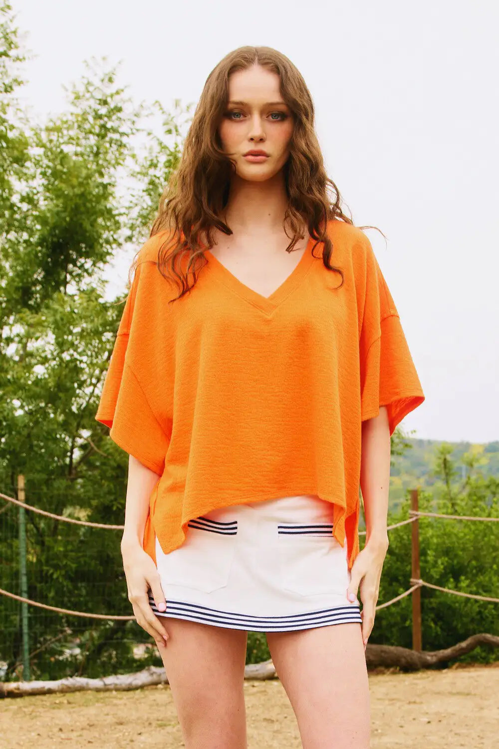 トップス OVER FORM SLEEVE KNIT TOPS hathne Women Hollow Out Sweater Crop Flounce Off Shoulder Open