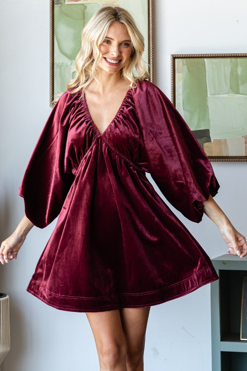green emerald velvet dress Velvet Tunic Dress – Red Door Boutique main image 1