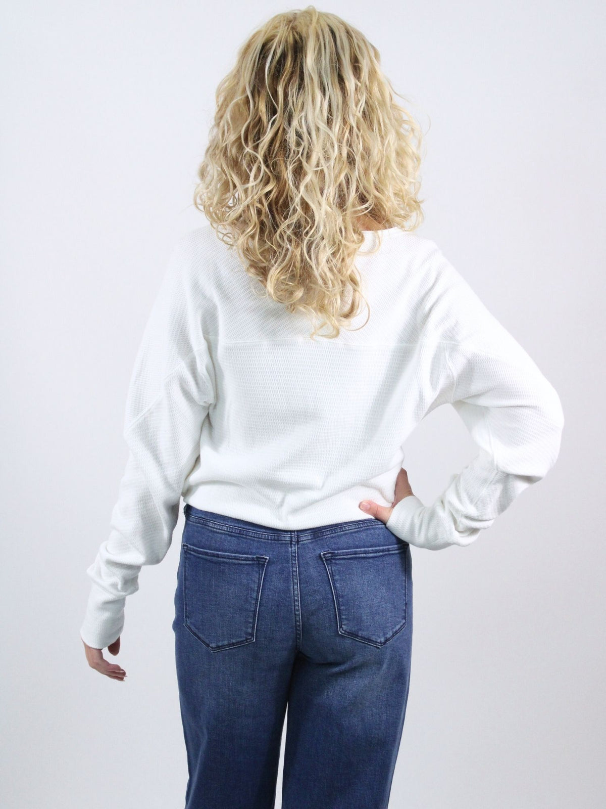 We The Free Jess Long Sleeve Slouchy Thermal Clean Ivory