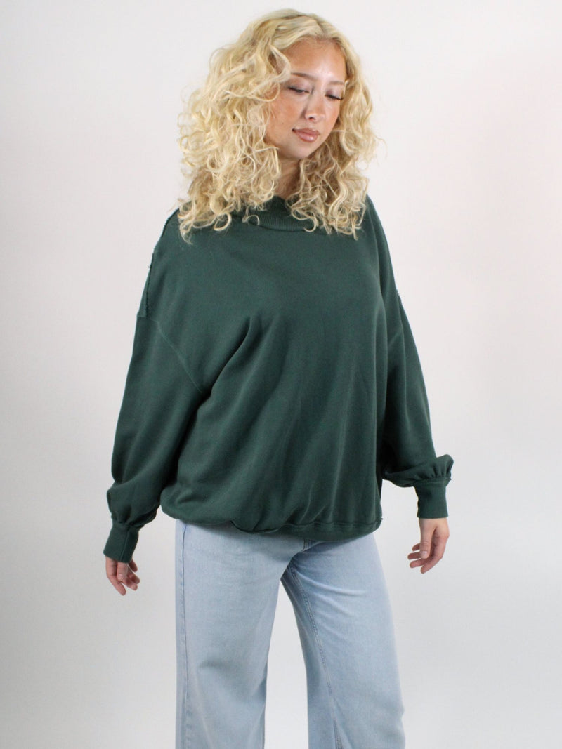 We The Free Palm Springs Turtleneck Pullover Sweatshirt Sea Moss