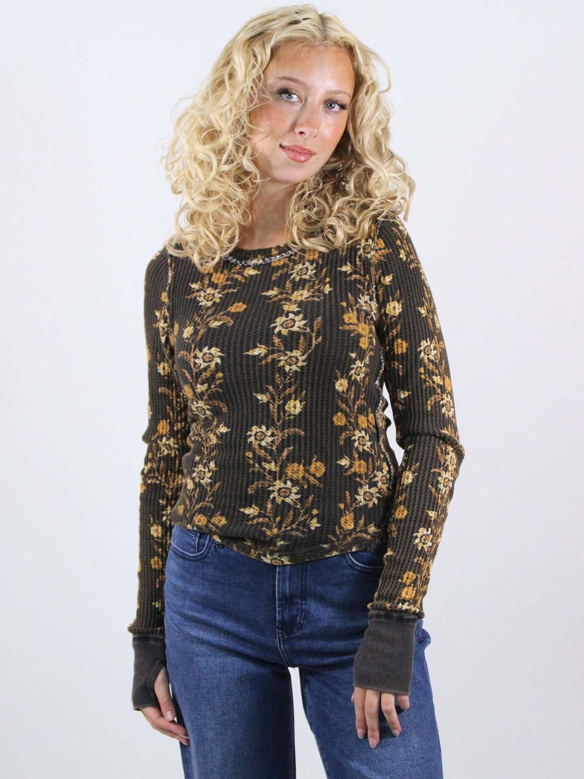 We The Free Pretty Little Thermal Top Black Combo