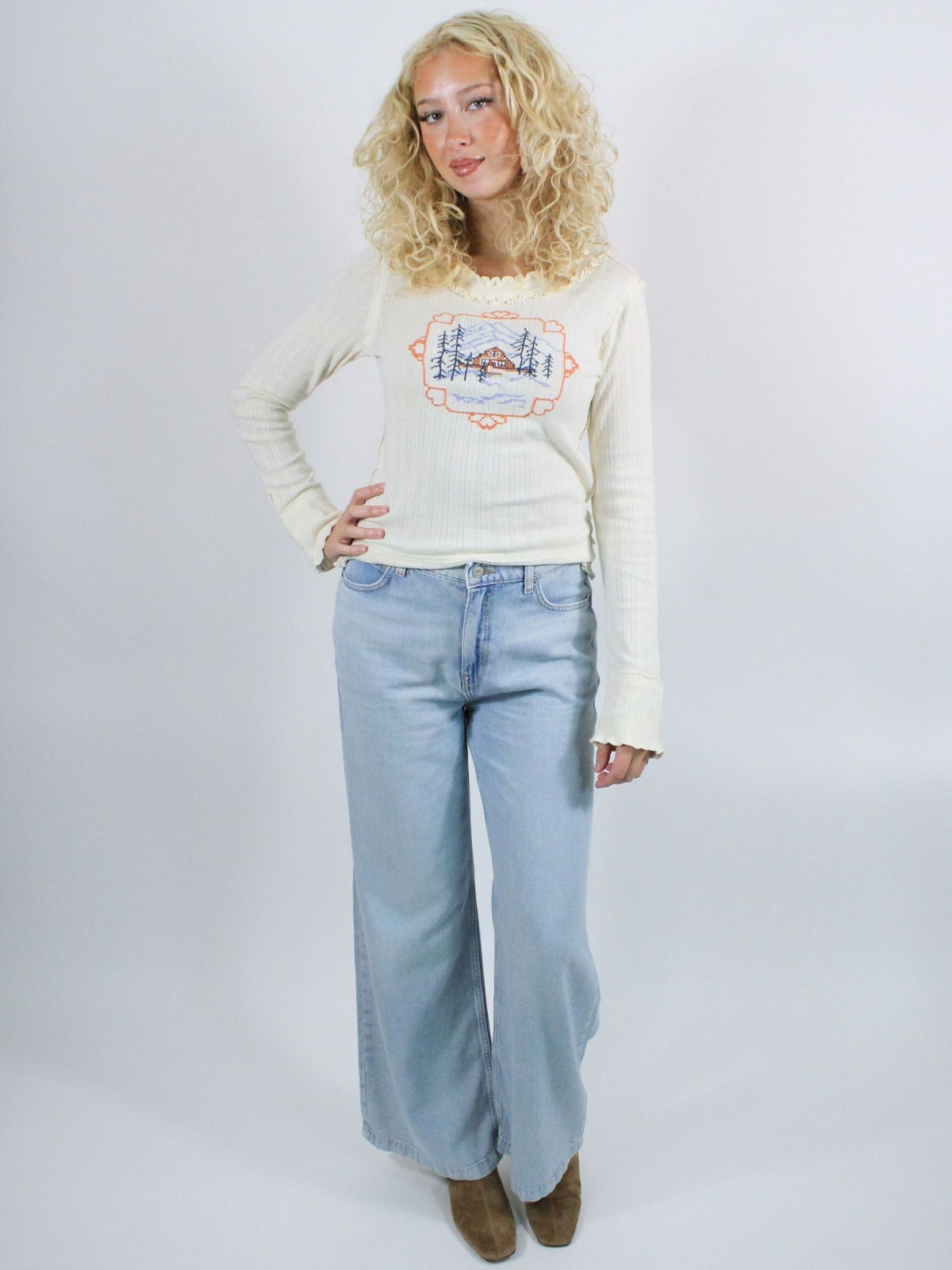 We The Free Through The Woods Long Sleeve Tee A Frame Combo