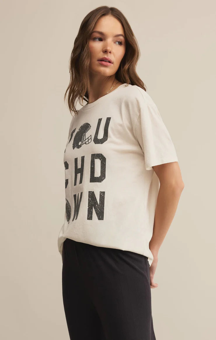 Z SUPPLY Boyfriend Touchdown Tee in vanilla ice