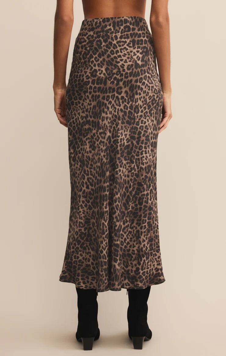 Z SUPPLY Izabel Leopard Skirt in desert tan