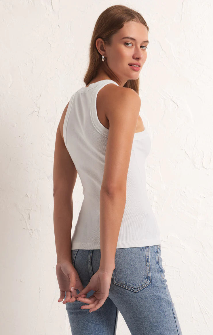 Z SUPPLY Lilly Rib Tank White