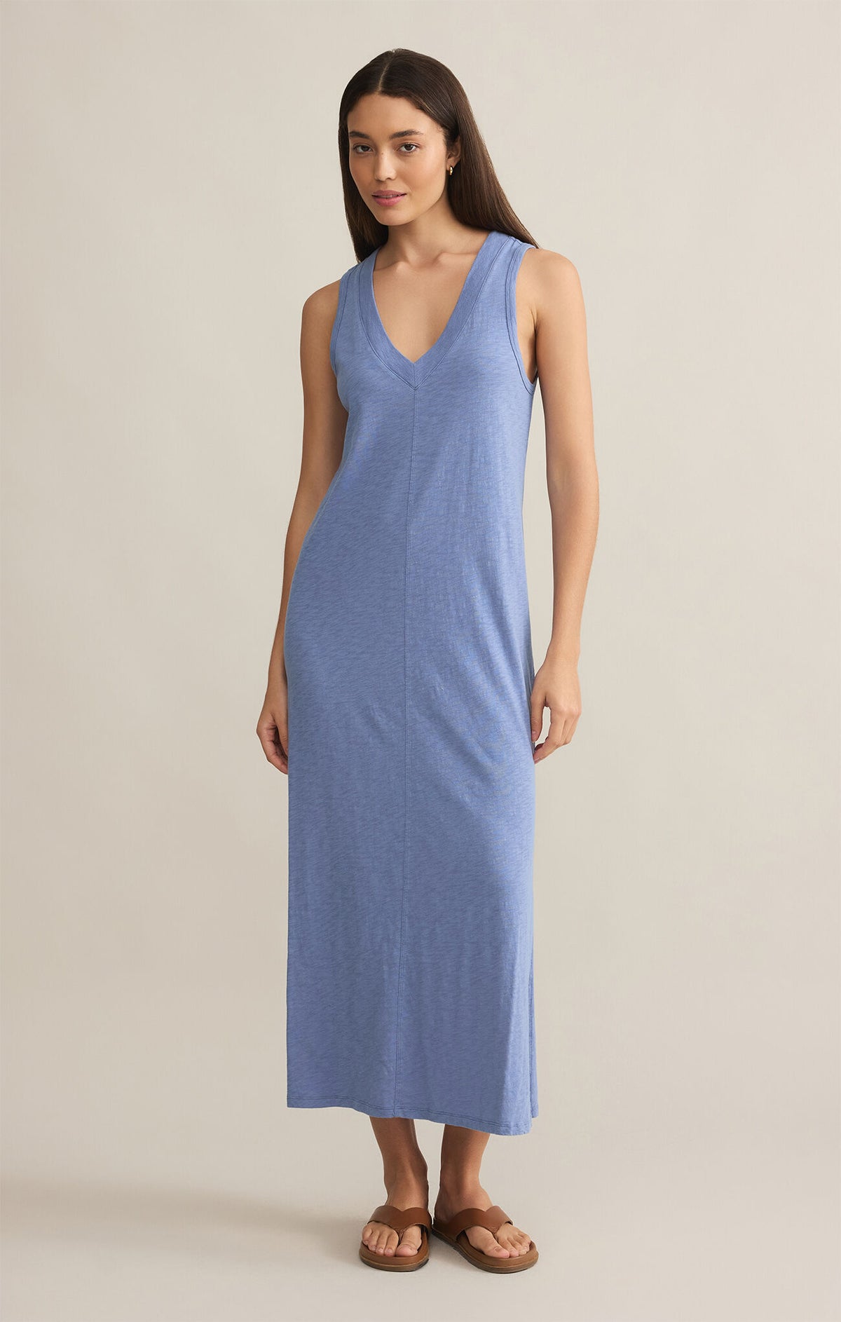 Z SUPPLY Palisades Midi Dress in skyline blue