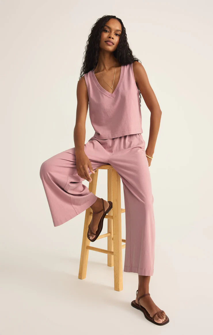 Z SUPPLY Scout Jersey Pant Pink Smoke
