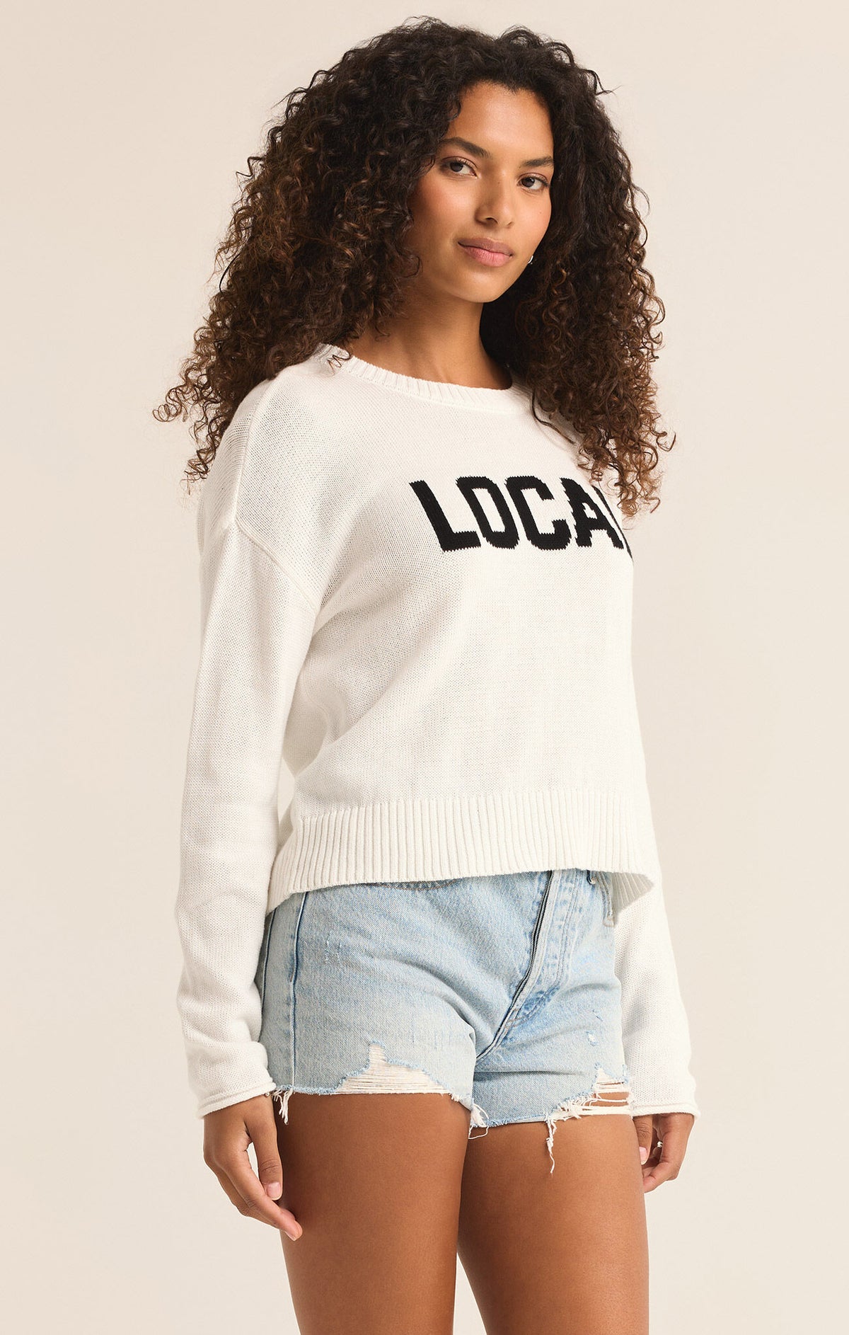 z supply sienna local sweater in white-side