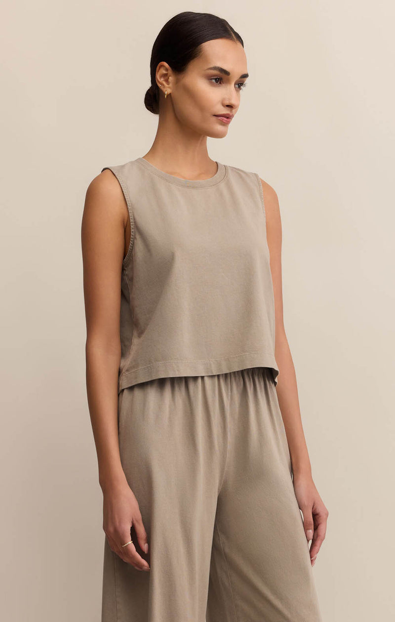 Z SUPPLY Sloane Cotton Jersey Muscle Tank Retreat