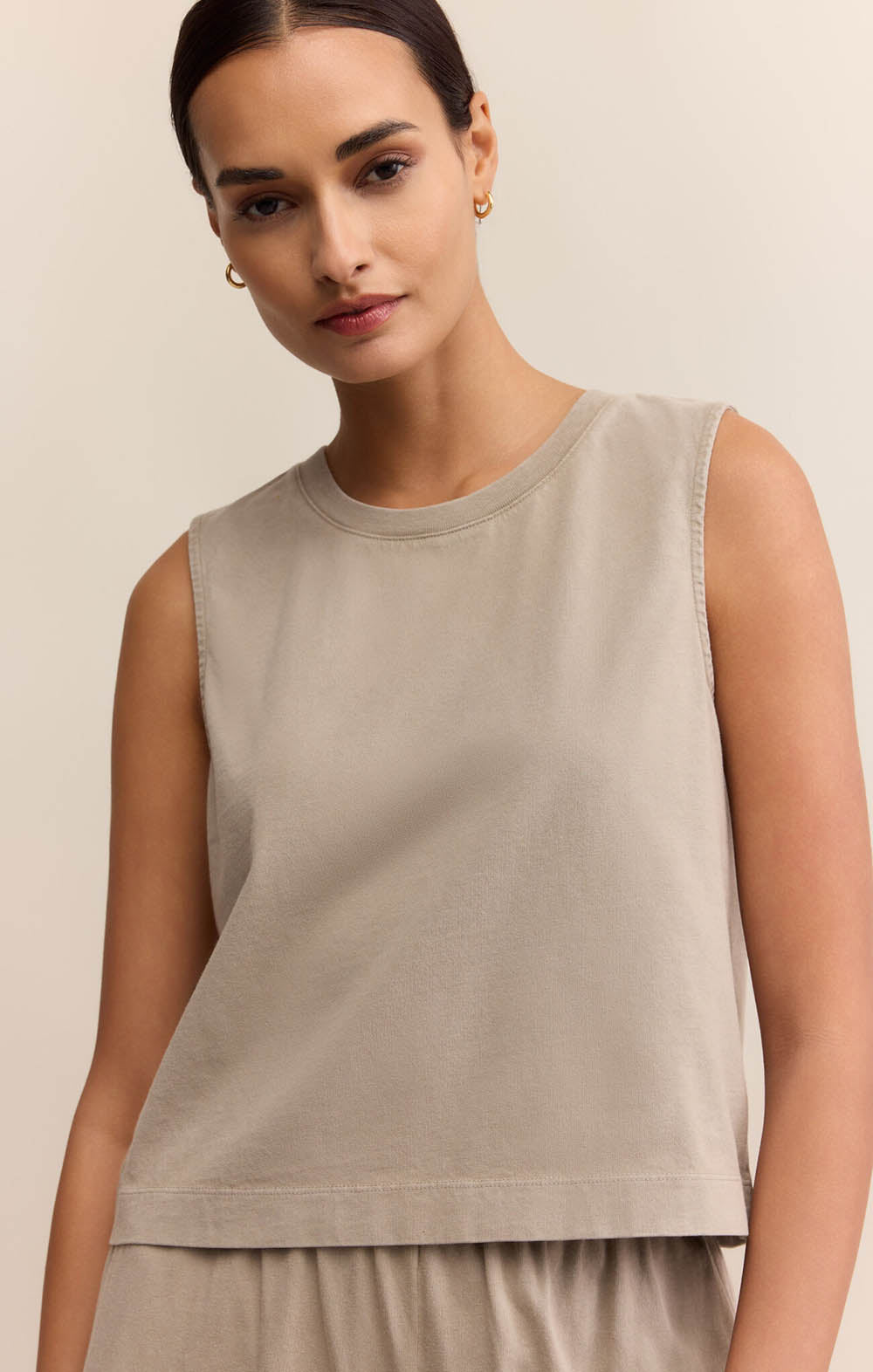 Z SUPPLY Sloane Cotton Jersey Muscle Tank Retreat