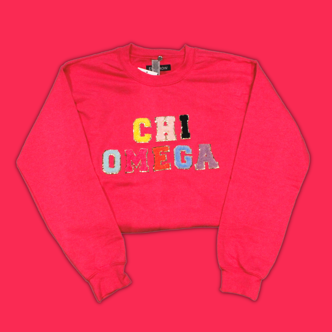 Sorority Varsity Sweatshirt Chi Omega Bliss