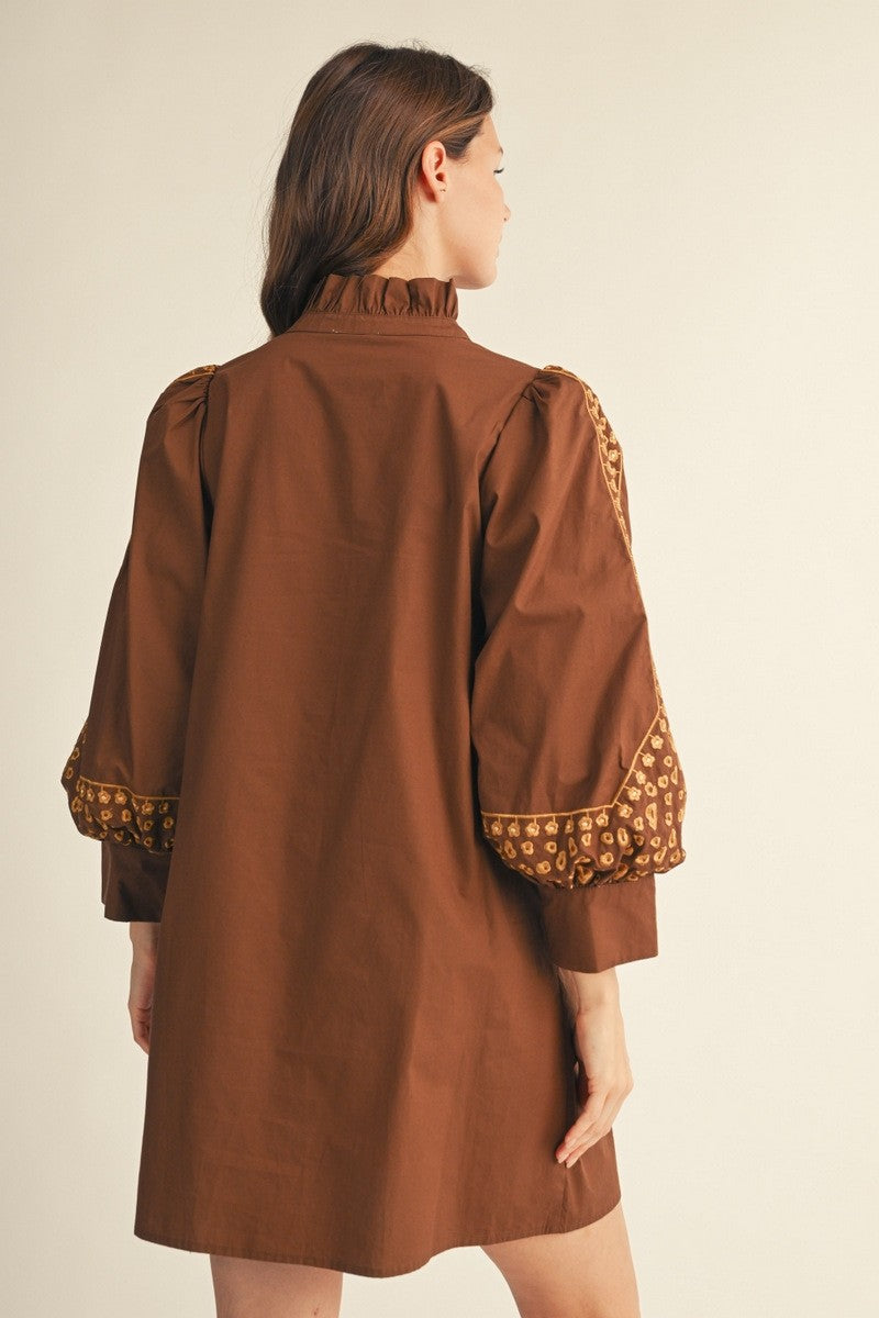 Leopard Embroidered Dress