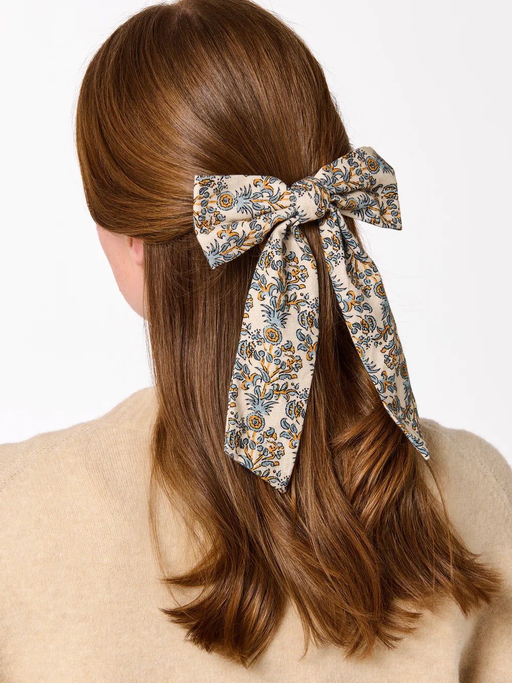 Vintage Floral Bow Clip