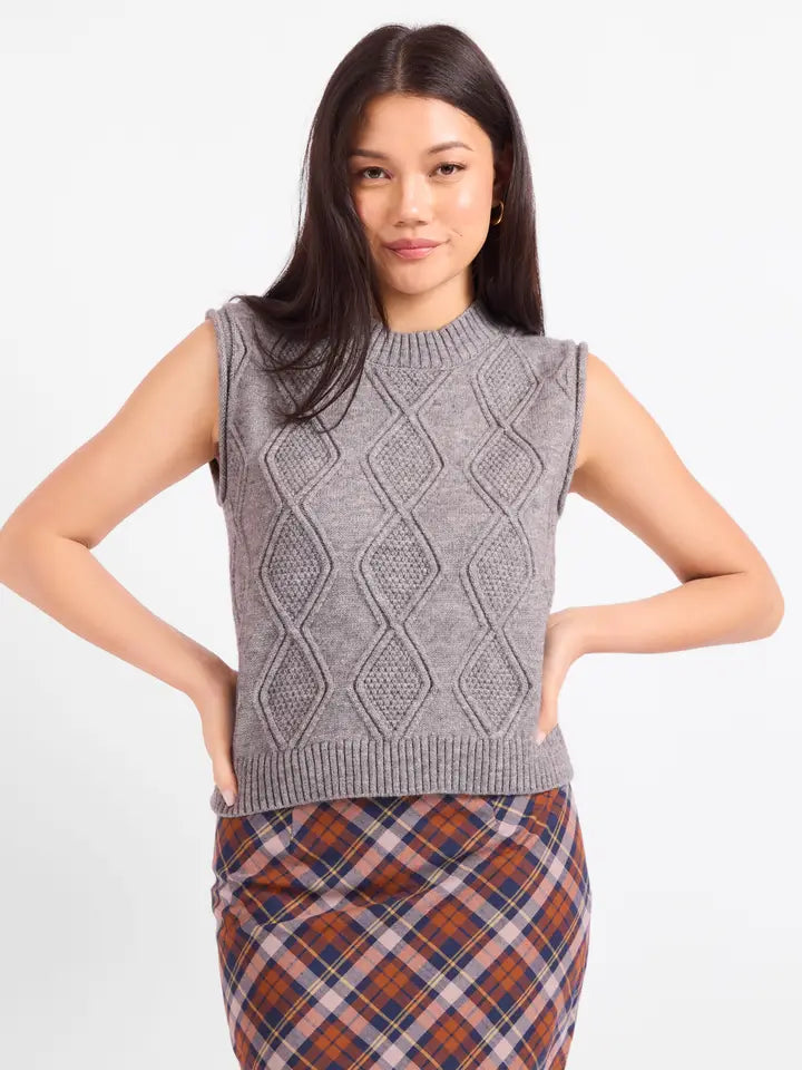 Campus Girl Geo Sweater Vest