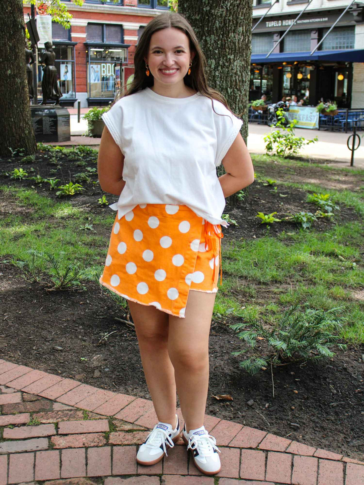 Tailgate Polka Dot Wrap Mini Skort