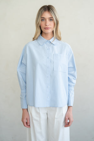 Classic Gathered Cuff Shirt