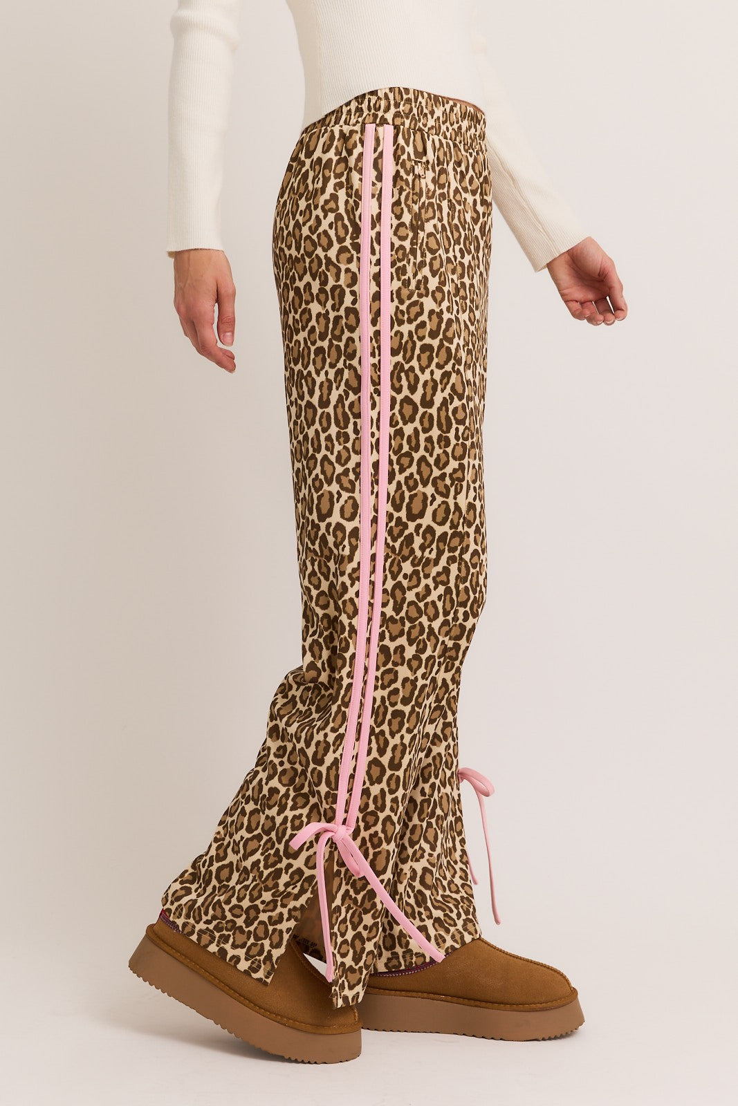 Leopard Bow Detail Track Pant – Bliss