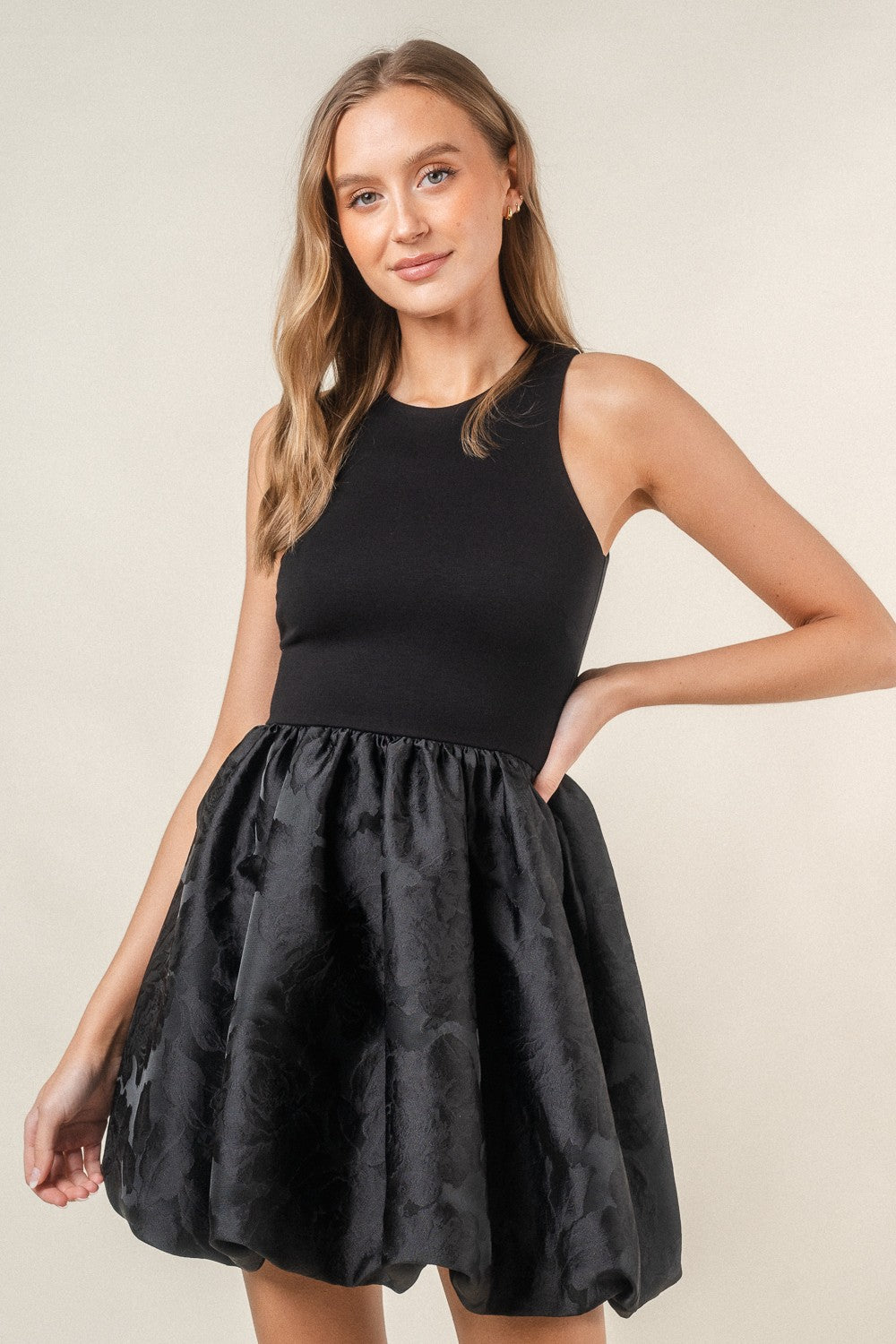 Bubble Hem Mini Dress