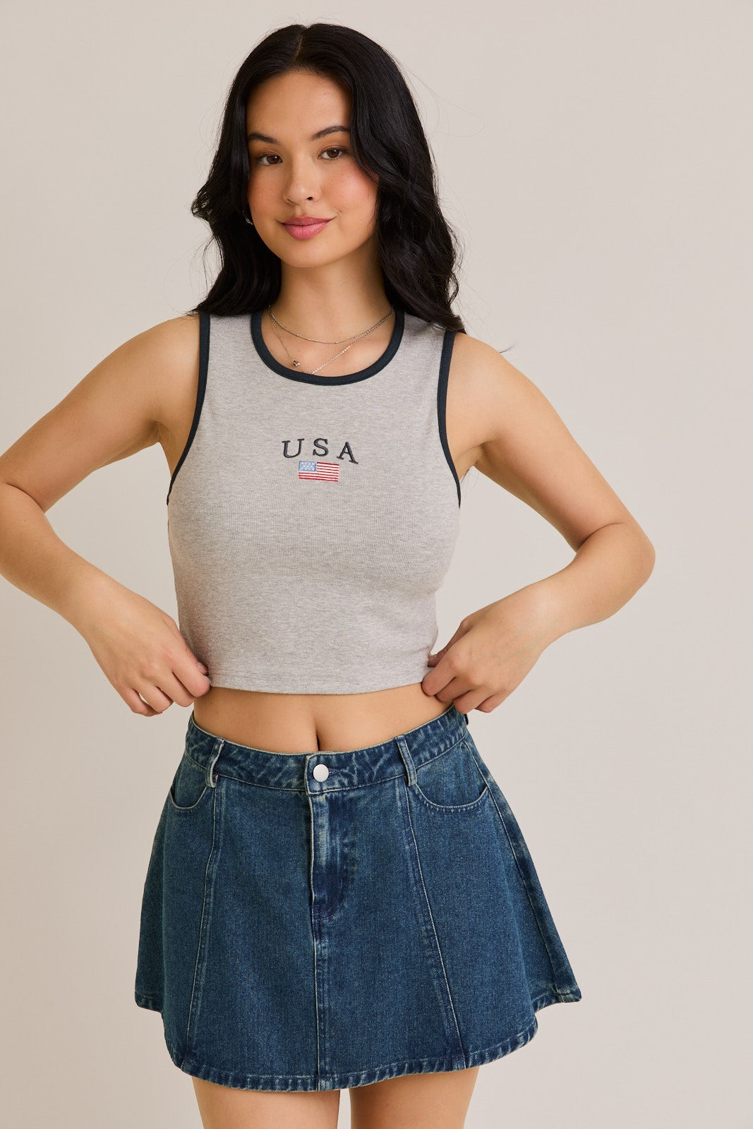 USA Ribbed Tank