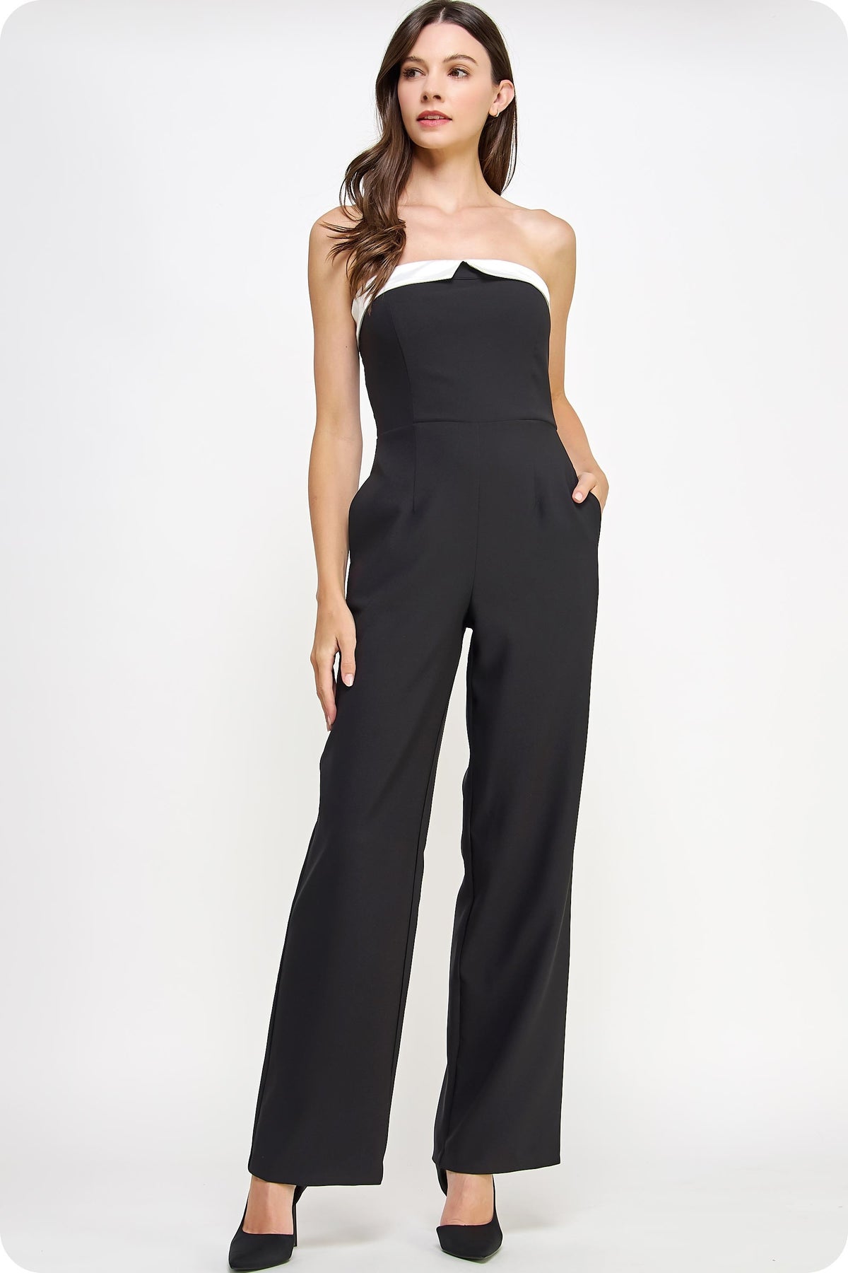 Contrast Tailored Jumpsuit