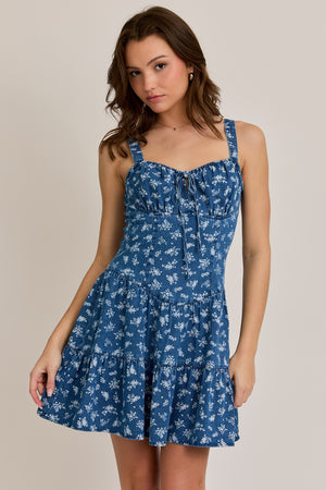 Denim Gardens Mini Dress