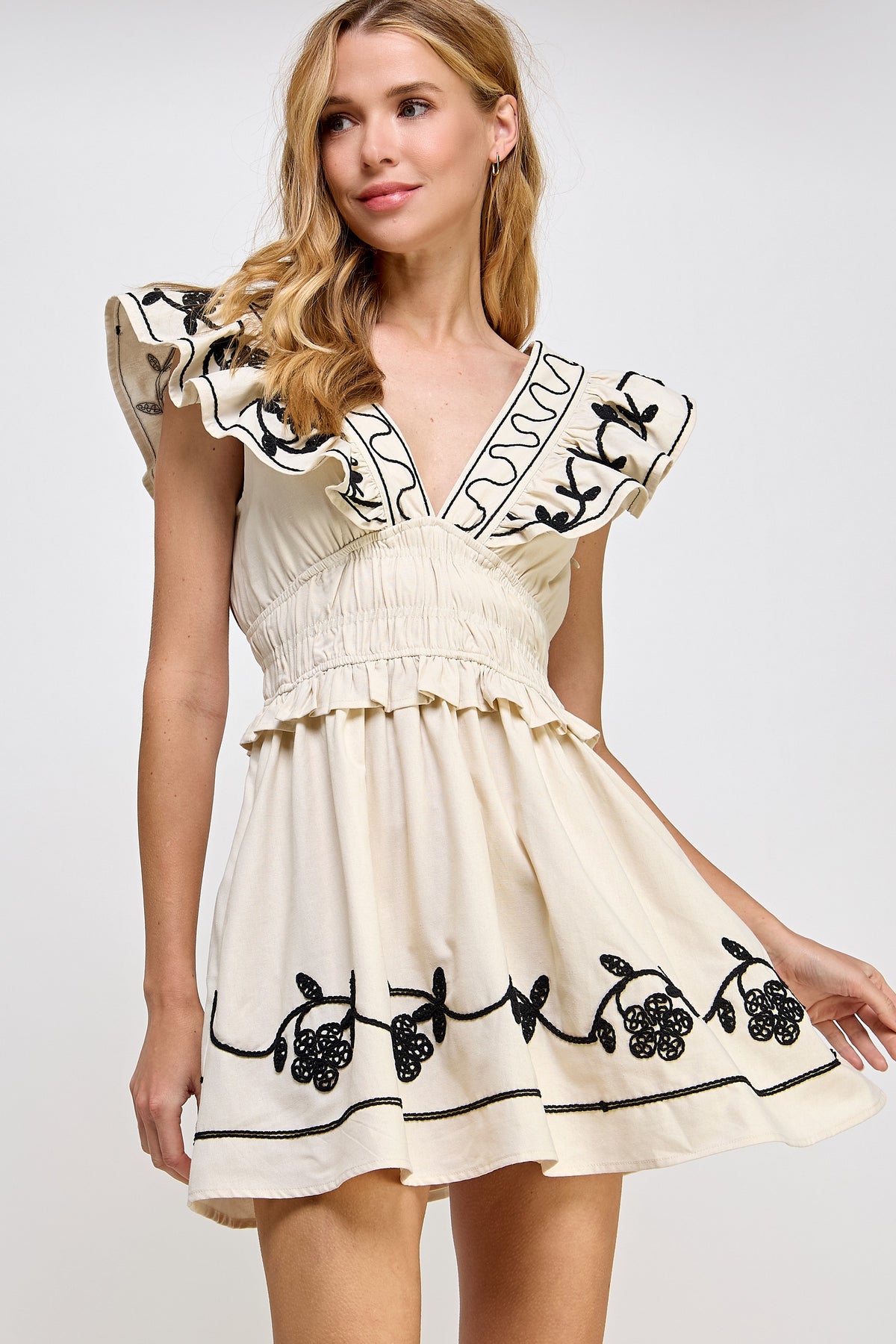 Picture Perfect Ruffle Mini Dress