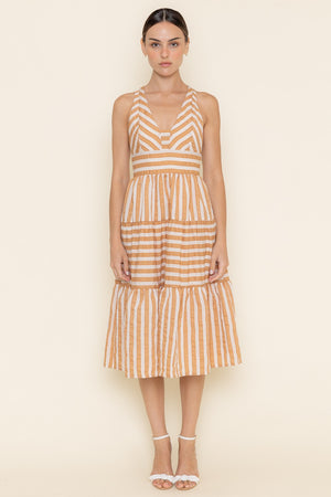 Stripes Gypsy Midi Dress