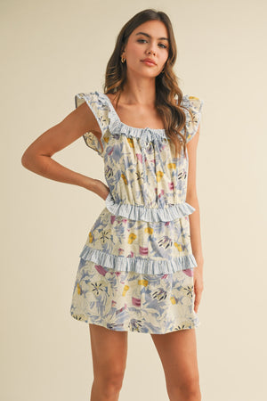 Sweet & Stripey Ruffle Romper Dress