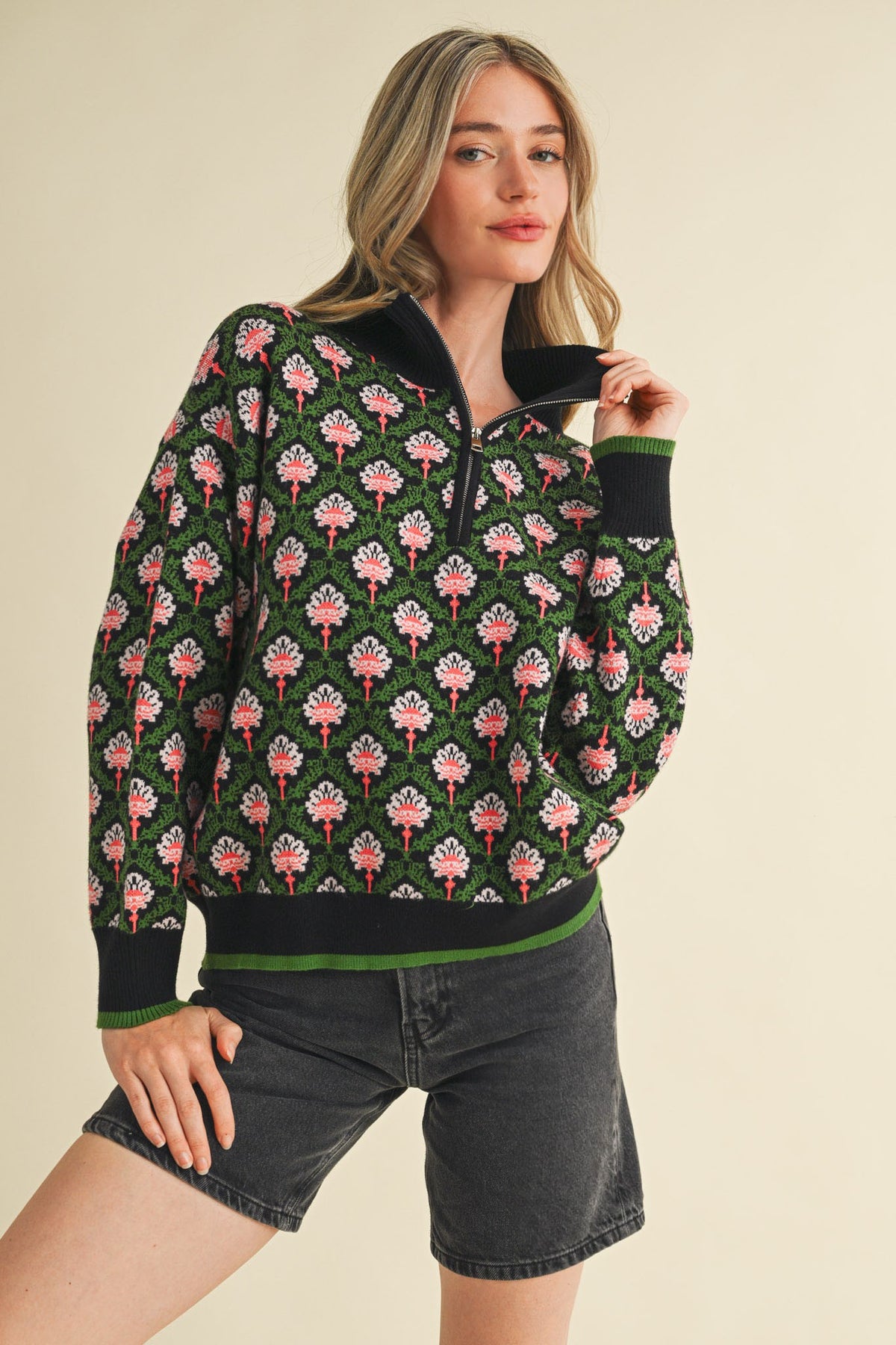 Autumn Meadow Half-Zip Pullover