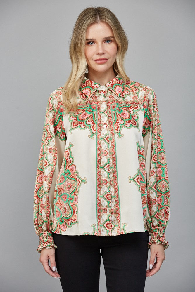 Autumn Muse Abstract Blouse