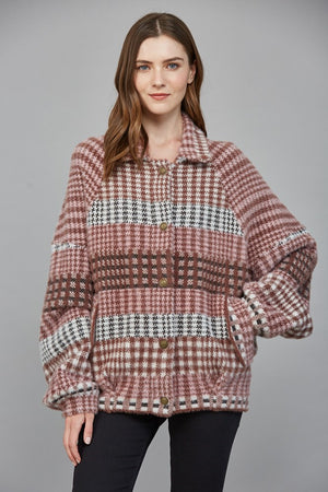 Cozy Plaid Fuzzy Jacket