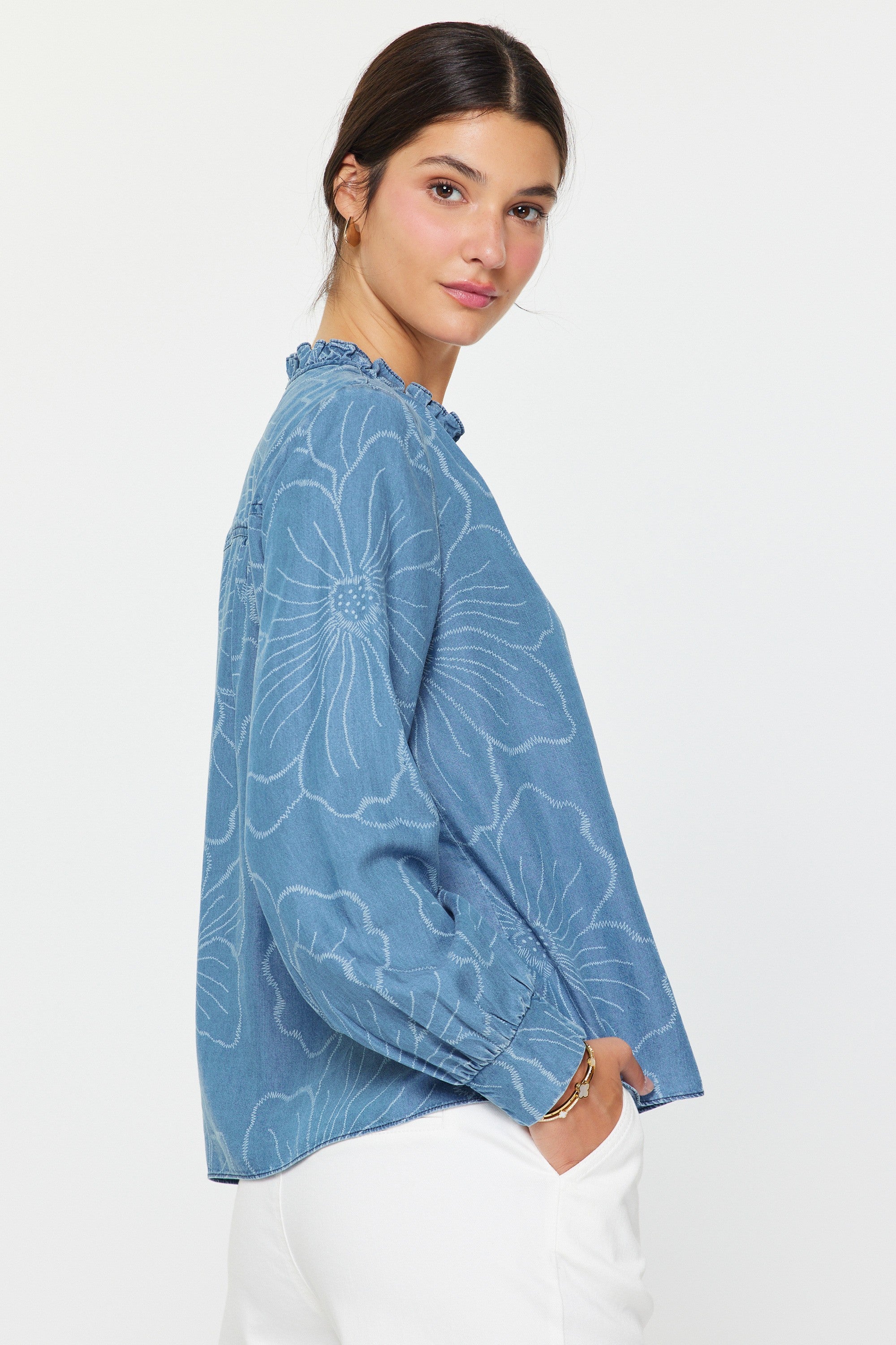 Chambray Blooms Top – Bliss