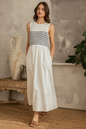 Mixed Media Midi Dress