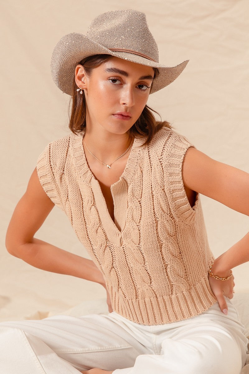 Cable Sweater Vest