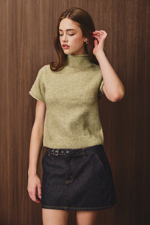 Harper Mock Neck Cropped Sweater