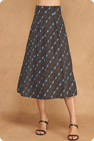 Countryside Chevron Color Block Belted Mini Dress