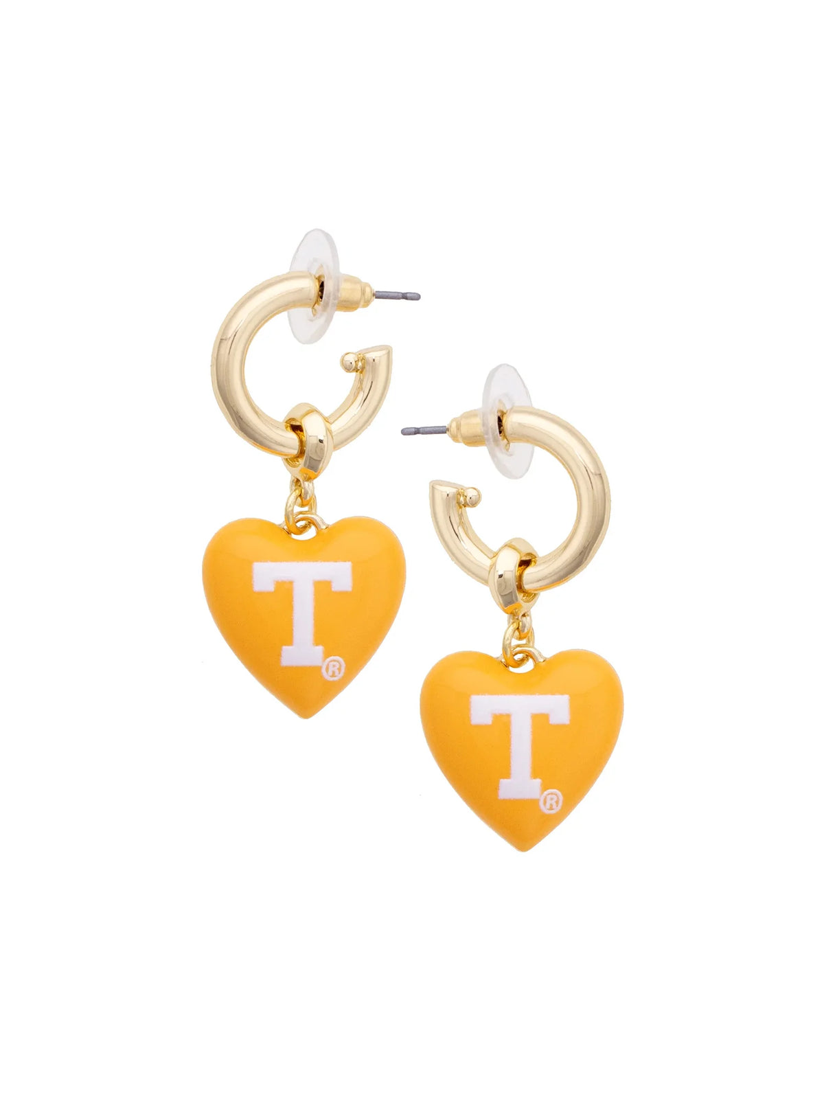 Canvas Tennessee Vols Heart Drop Earrings