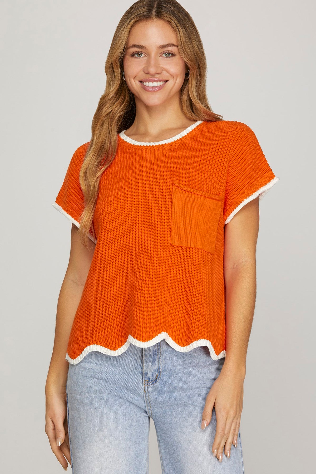 Rocky Top Scallop Hem Sweater
