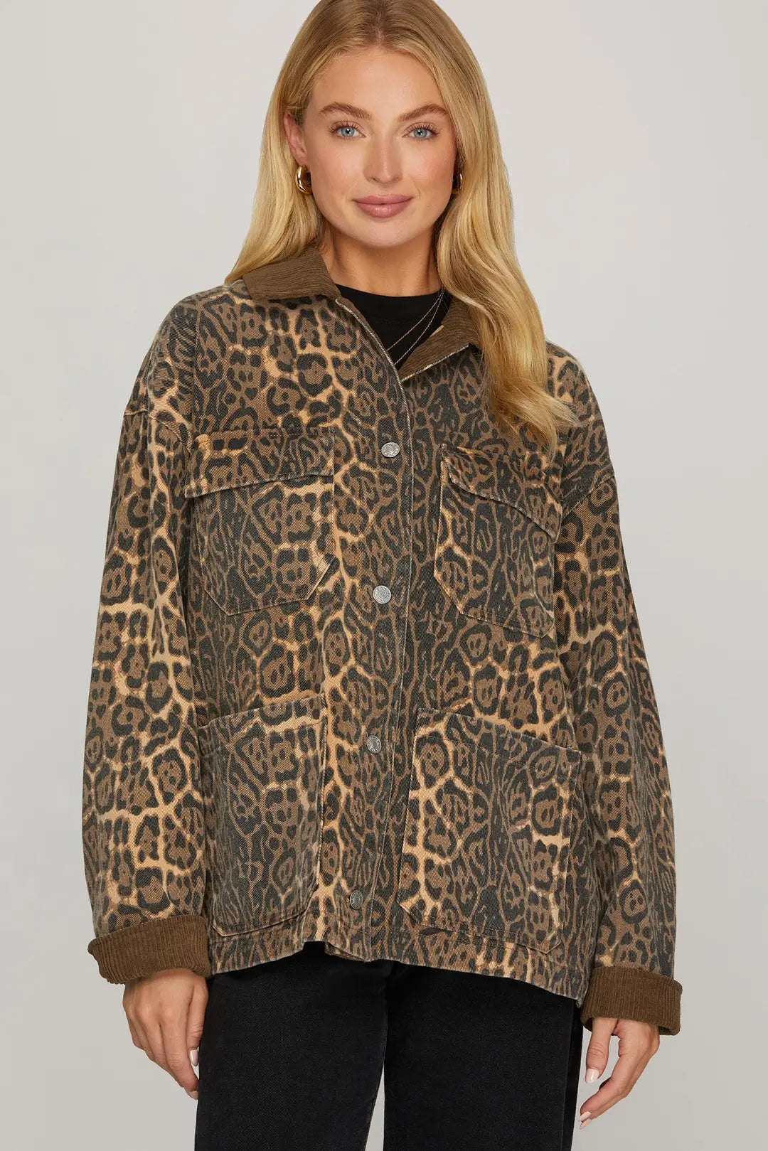 Mocha Leopard Cozy Jacket