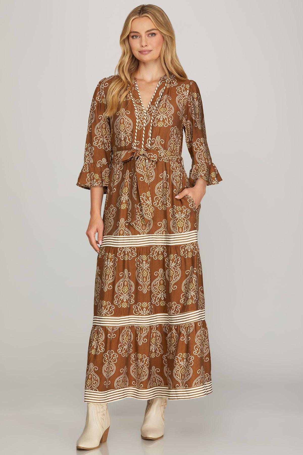 Harvest Moon Tiered Maxi Dress