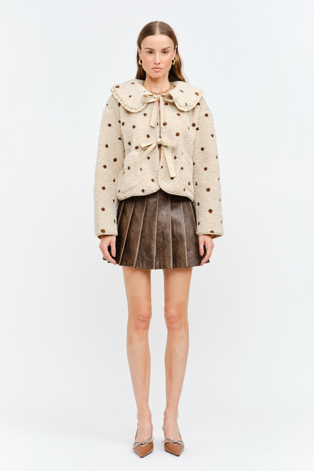 Polka Meadow Sherpa Jacket