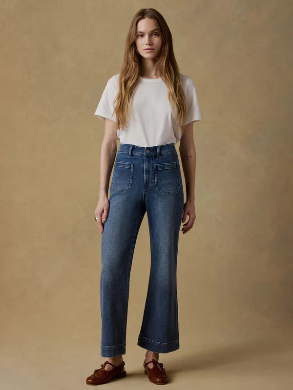 Faherty Stretch Terry Patch Pocket Ankle Pant  riverton 